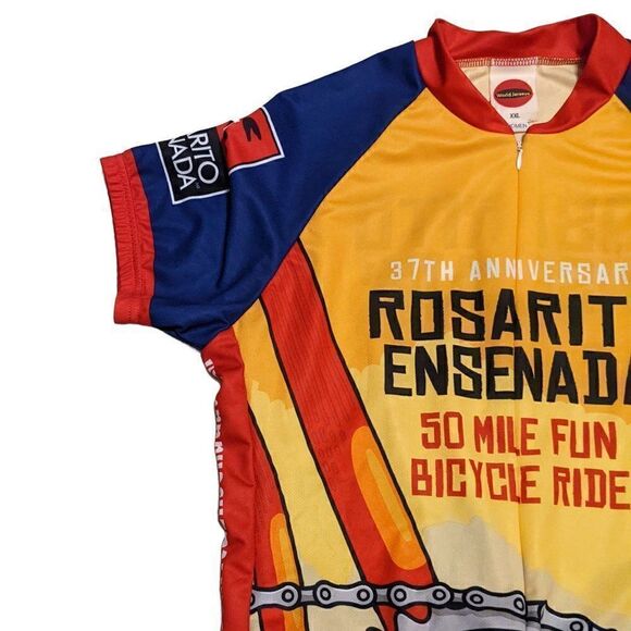 World Jerseys Rosario Ensenada Anniversary Cycling Top Athletic Full Zip XXL - Picture 3 of 6